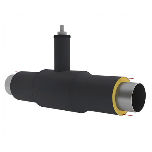 Кран шаровой ППУ ПЭ с МЗИ тип 1 Ст3сп BROEN Ballomax 25х3,2х1900 мм ГОСТ 3262-75