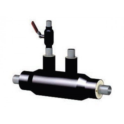 Кран шаровой с воздушником ППУ ОЦ тип 2 Ст3сп BROEN Ballomax 25х25х3х1900 мм ГОСТ 3262-75