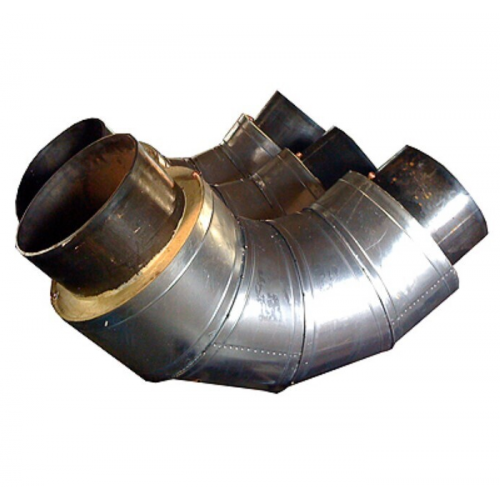 Отвод стальной ППУ ОЦ тип 2 60° Ст3сп 26,8х2,8х125х0,55х48,55 мм ГОСТ 3262-75