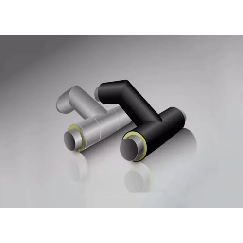 Тройниковое ответвление стальное ППУ ПЭ с МЗИ и КВ тип 1 09Г2С 45х3,5х32х3х1200х730 мм ГОСТ 8732-78